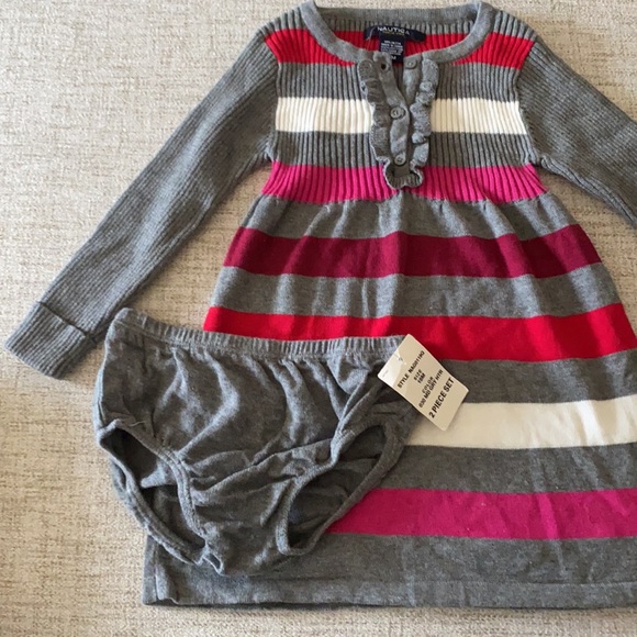 nautica knit dress set with bottoms 18 months - Picture 5 of 11